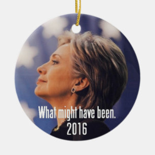 Cerâmica Ornamento de Hillary Clinton