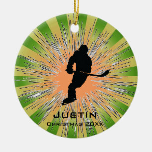 Cerâmica Ornamento de Hockey