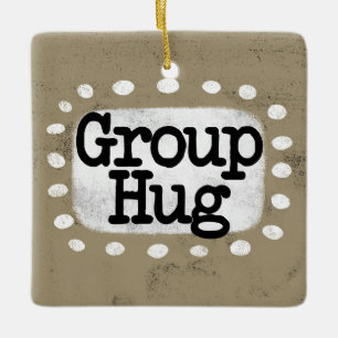 Cerâmica Ornamento de Hug de Grupo