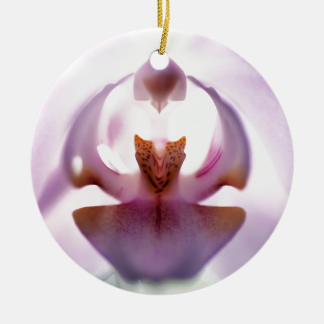 Cerâmica Ornamento de Impressão de Orquídea (Frente)