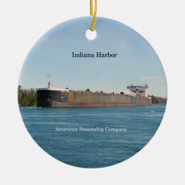 Cerâmica ornamento de Indiana Harbor (Frente)