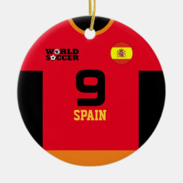 Cerâmica Ornamento de Jersey de futebol da Espanha