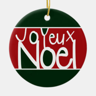 Cerâmica Ornamento de Joyeux Noel