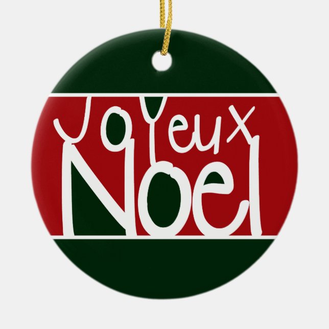 Cerâmica Ornamento de Joyeux Noel (Frente)