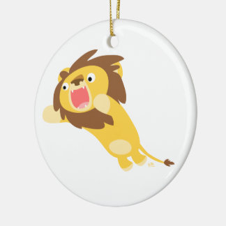 Cerâmica Ornamento de Leão de Cartoon Cute Muito Faminto