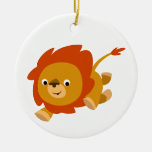 Cerâmica Ornamento de Leão de Cartoon Rápido