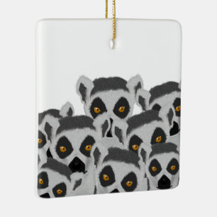 Cerâmica Ornamento de Lemurs