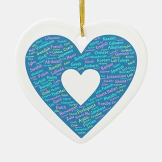 Cerâmica Ornamento de Línguas Mundiais
