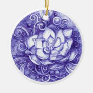 Cerâmica Ornamento de Lotus