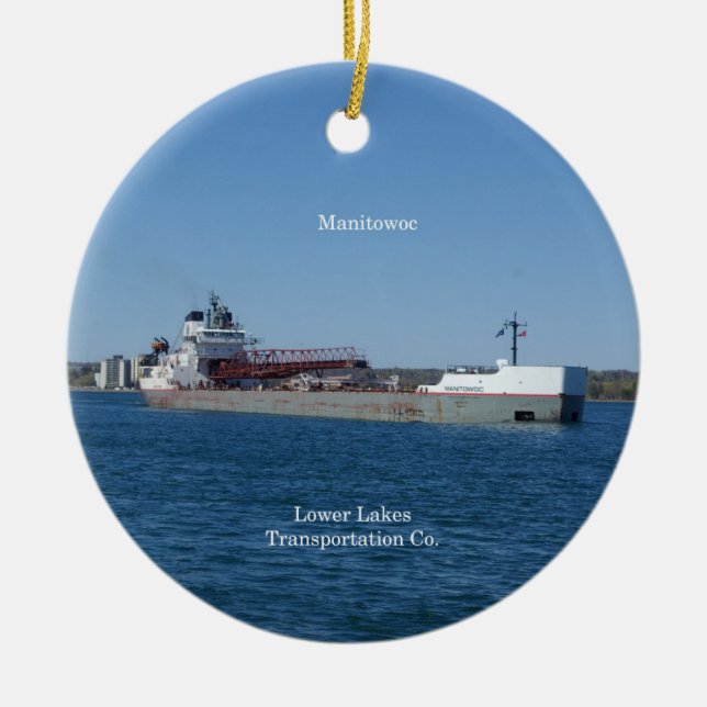 Cerâmica ornamento de manitowoc (Frente)