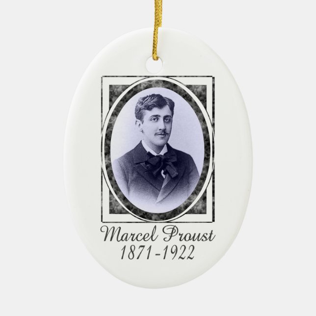 Cerâmica Ornamento de Marcel Proust (Frente)