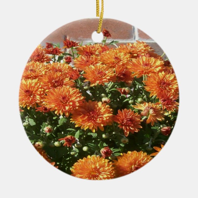 Cerâmica Ornamento de Merigold Laranja (Frente)