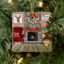 ornamento de metal de sala de Natal