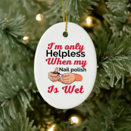 Cerâmica Ornamento de metal esmalte em unhas