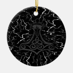 Cerâmica Ornamento de Mjolnir