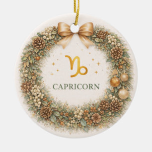Cerâmica Ornamento de Natal Capricórnio Zodíaco – Elegante