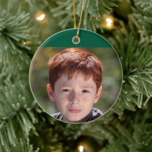 CERÂMICA ORNAMENTO DE NATAL COM FOTO PERSONALIZADA