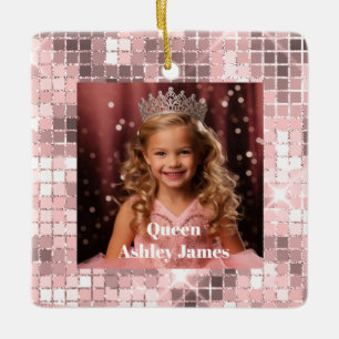 Cerâmica Ornamento de Natal com Foto Personalizada da Rainh
