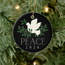 Cerâmica Ornamento de Natal da Peace Dove
