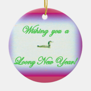 Cerâmica ornamento de natal de novo e feliz ano