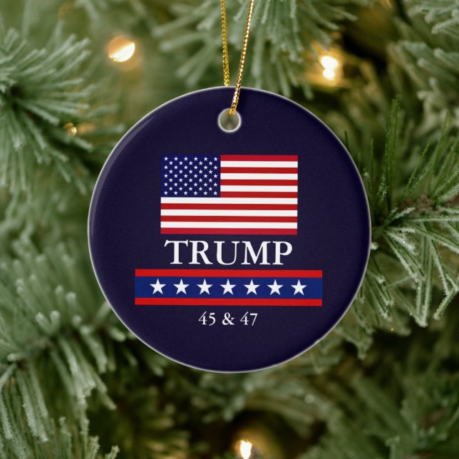 CERÂMICA ORNAMENTO DE NATAL DO PRESIDENTE DONALD TRUMP (Árvore)