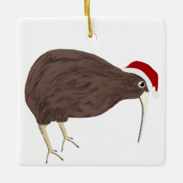 Cerâmica ornamento de Natal Kiwi
