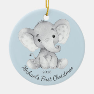 Cerâmica Ornamento de Natal para Garotos Elefantes Bonitos