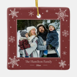 Cerâmica Ornamento de Natal Personalizado com Foto da Famíl