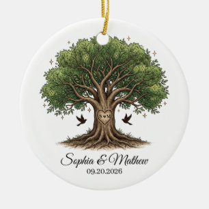 Cerâmica Ornamento de Natal Personalizado da Árvore da Vida