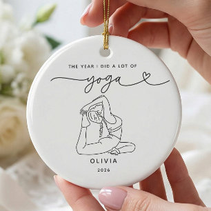 Cerâmica Ornamento de Natal Personalizado para Amante de Yo