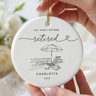 Cerâmica Ornamento de Natal Personalizado para Aposentadori