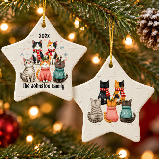 Cerâmica Ornamento de Natal Personalizado para Família de G