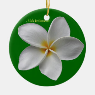 Cerâmica Ornamento de Natal Plumeria
