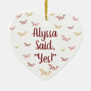 Cerâmica Ornamento de Noivado Personalizado Cute