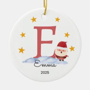 Cerâmica Ornamento de nome de letra personalizado, Papais n