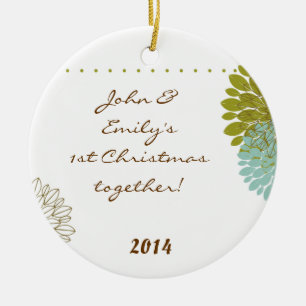 Cerâmica Ornamento de Nome Personalizado Floral Posey Flowe