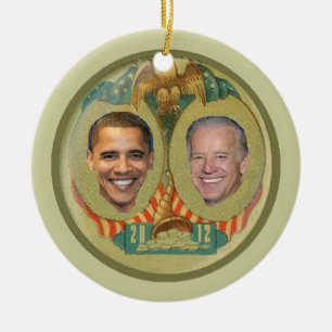 Cerâmica Ornamento de Obama 2012