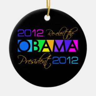 Cerâmica Ornamento de OBAMA 2012