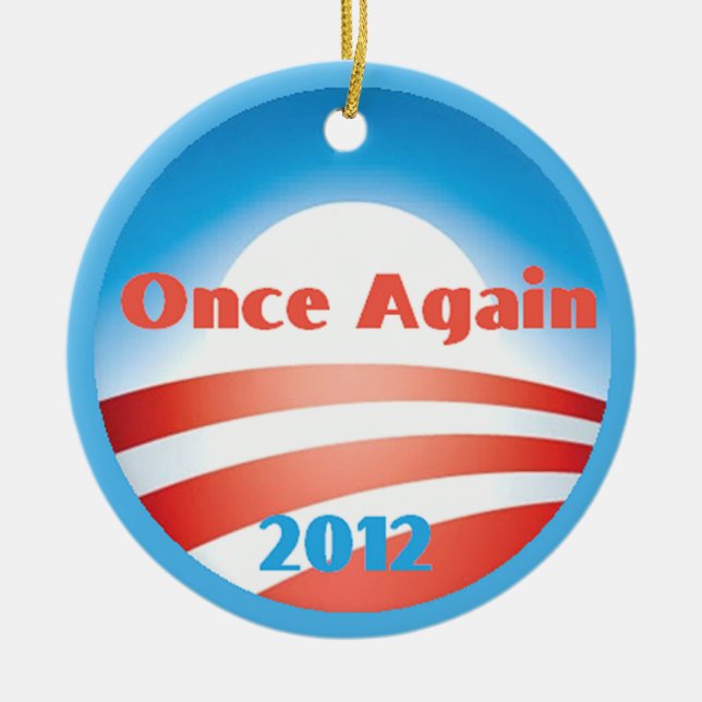 Cerâmica Ornamento de Obama 2012 (Frente)