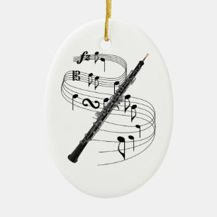 Cerâmica Ornamento de Oboe