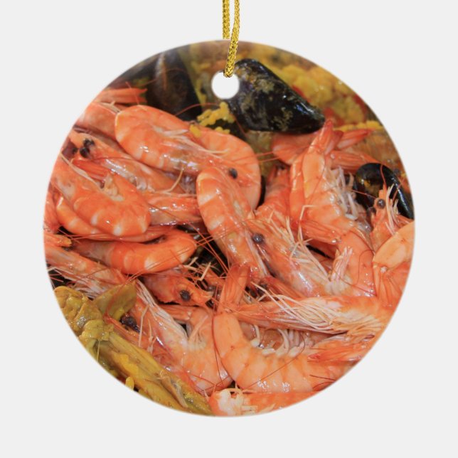 Cerâmica ornamento de Paella feito recentemente (Frente)