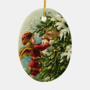 Cerâmica Ornamento de Papai Noel do Victorian