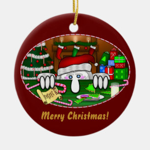 Cerâmica Ornamento de Papai Noel Kilroy