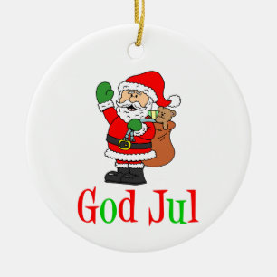 Cerâmica Ornamento de Papais noeis de Natal suecos