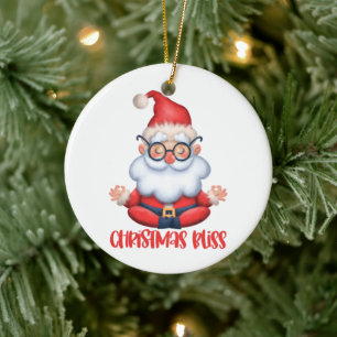Cerâmica Ornamento de Papais noeis de Natal Zen