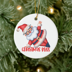 Cerâmica Ornamento de Papais noeis de Natal Zen