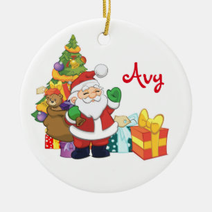 Cerâmica Ornamento de Papais noeis Personalizados