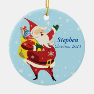 Cerâmica Ornamento de Papais noeis Personalizados