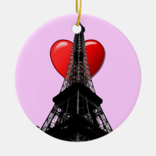 Cerâmica Ornamento de Paris do amor