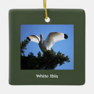 Cerâmica Ornamento De Pássaros Ibis Brancos